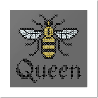 Queen Bee Cross Stitch Posters and Art